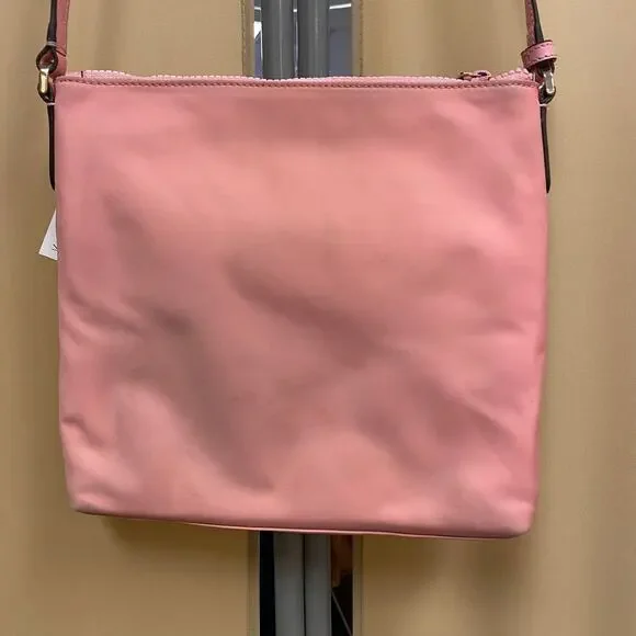 KATE SPADE Jae Flat Nylon Crossbody Bag Pink Leather Strap Exterior Marks - Picture 4 of 12